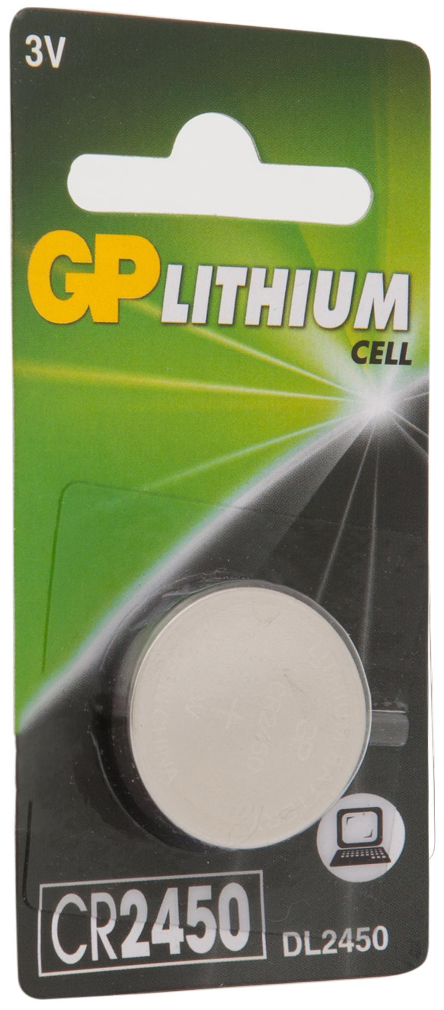 Литиевая дисковая батарейка GP Lithium CR2450 (Блистер, 1 шт) цена и фото