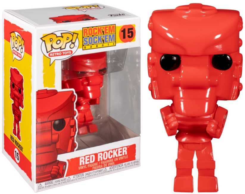 цена Фигурка Funko POP Retro Toys: RockEm SockEm Robots – Red Rocker (9,5 см)