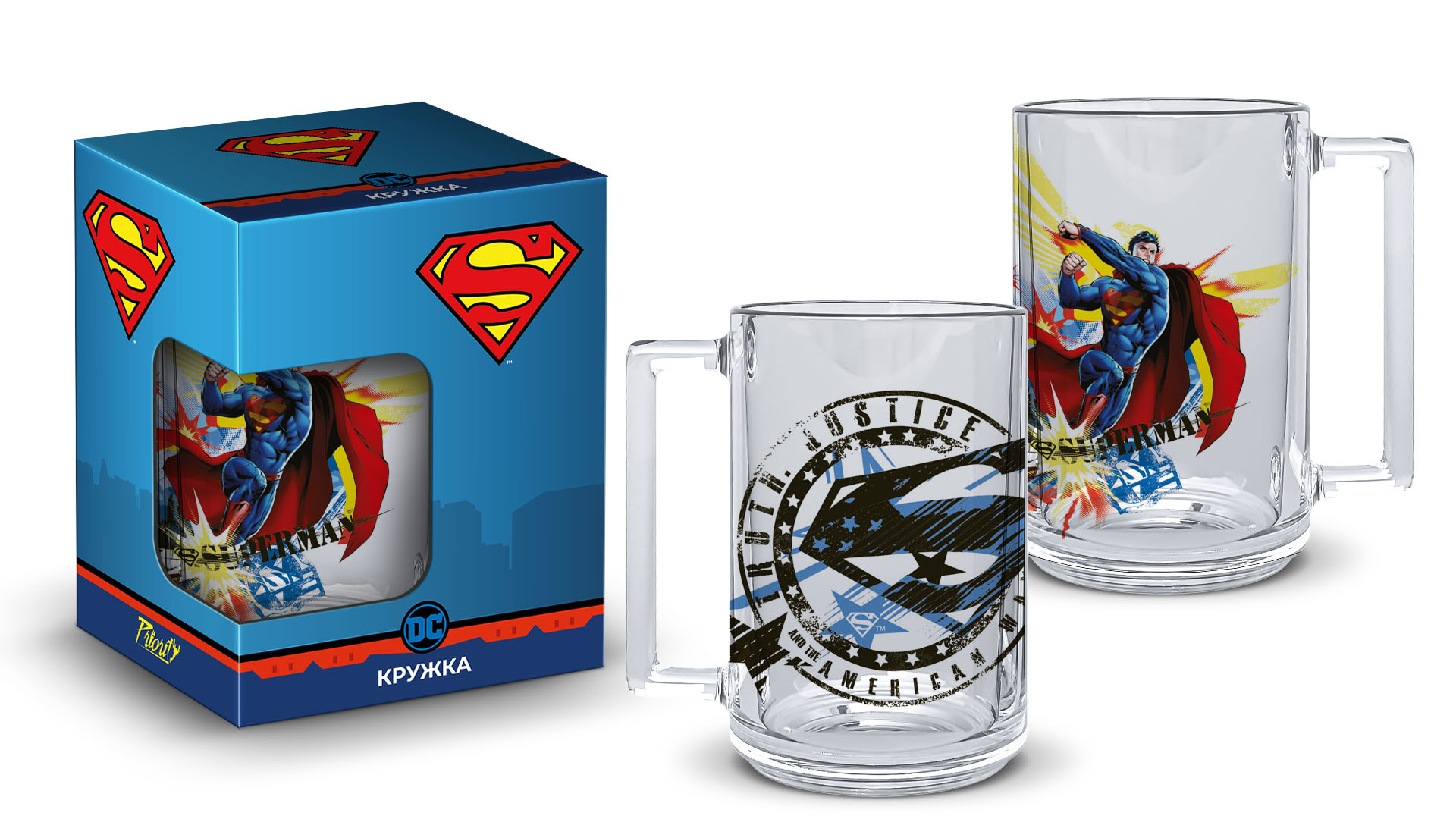 Кружка Superman: Аmerican Way Фитнес (320мл) (подарочная упаковка)