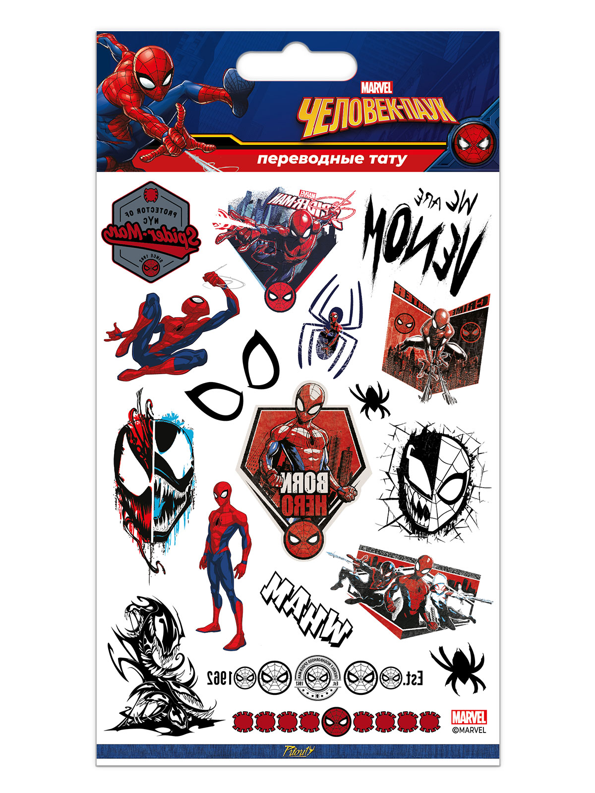 

Набор татуировок переводных Марвел Человек-Паук / Marvel Spider-Man 4