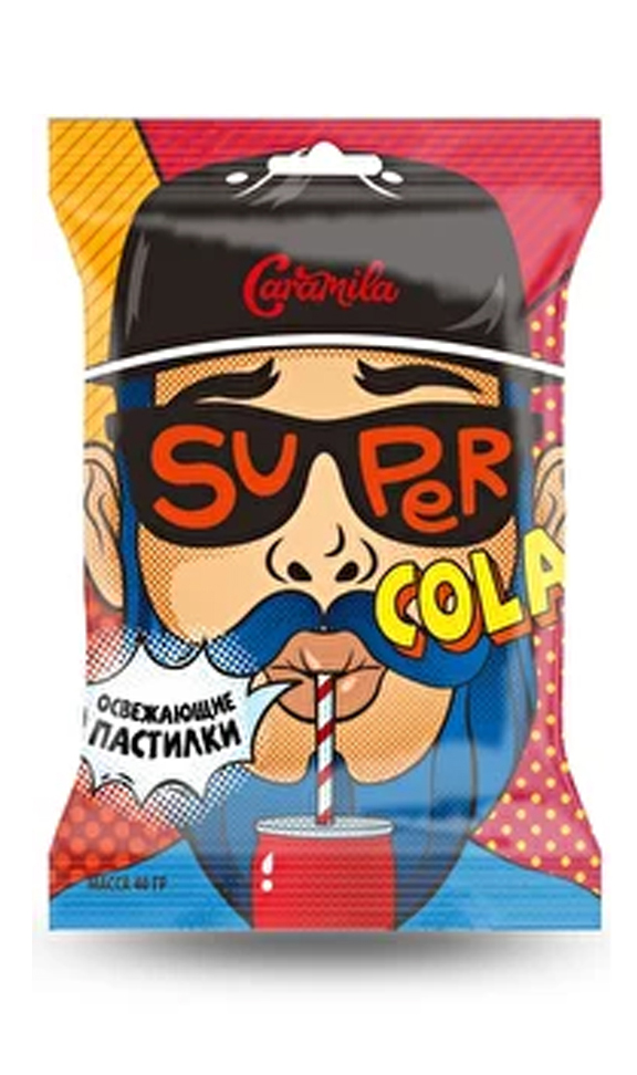 

Пастилки освежающие Caramila Super Mint Вкус колы (40г)