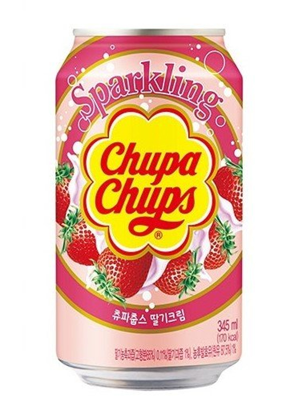 цена Напиток газированный Chupa Chups: Вкус клубники со сливками (345мл)