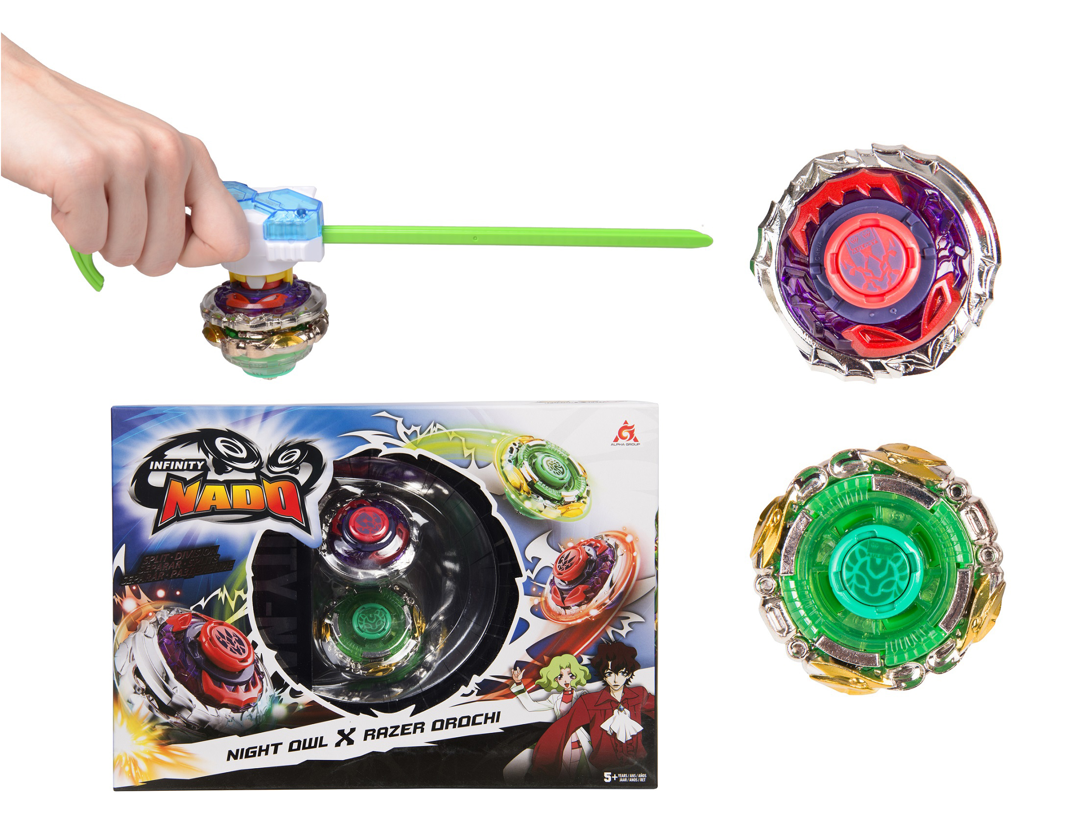 

Игровой набор Infinity Nado: Волчок Сплит – Owl&Orochi (2-Pack)