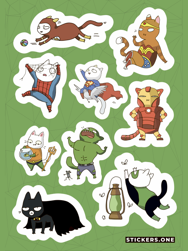 Стикерпак Comics Cats