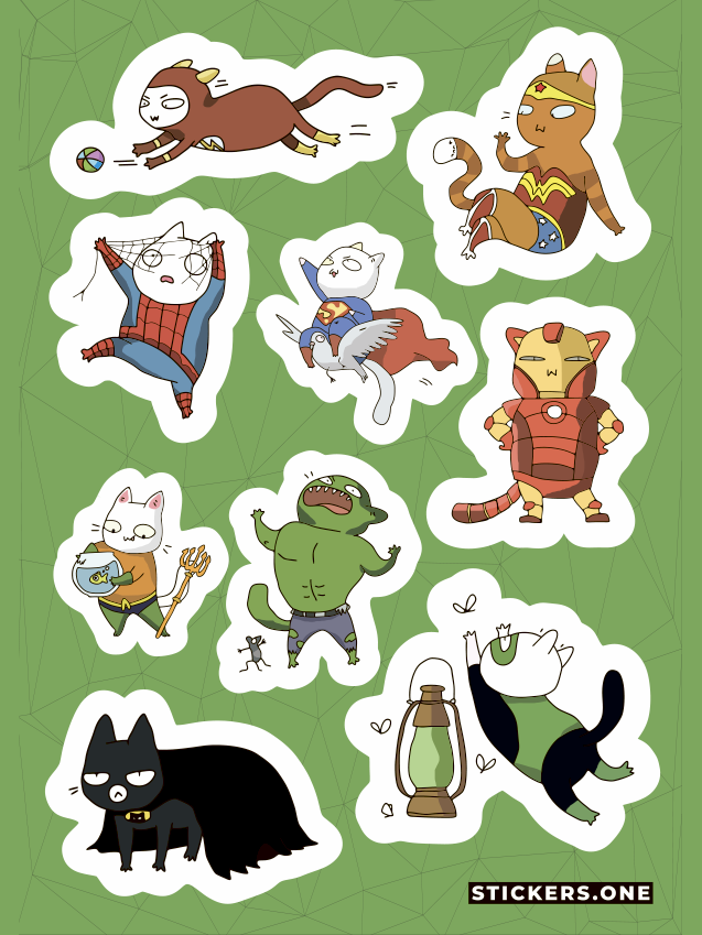 цена Стикерпак Comics Cats