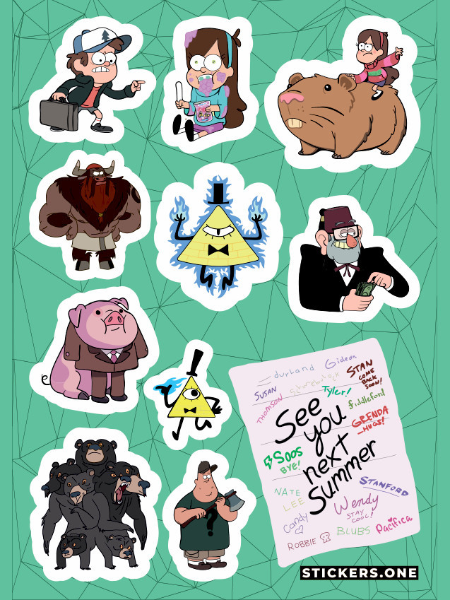 цена Стикерпак Gravity Falls