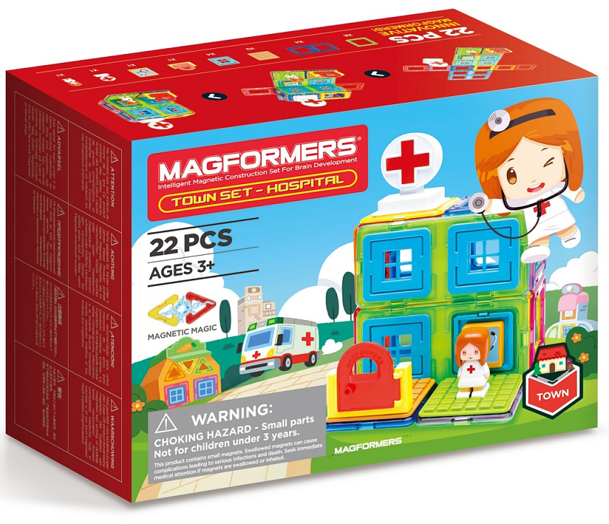 

Конструктор магнитный Magformers: Town Set Hospital