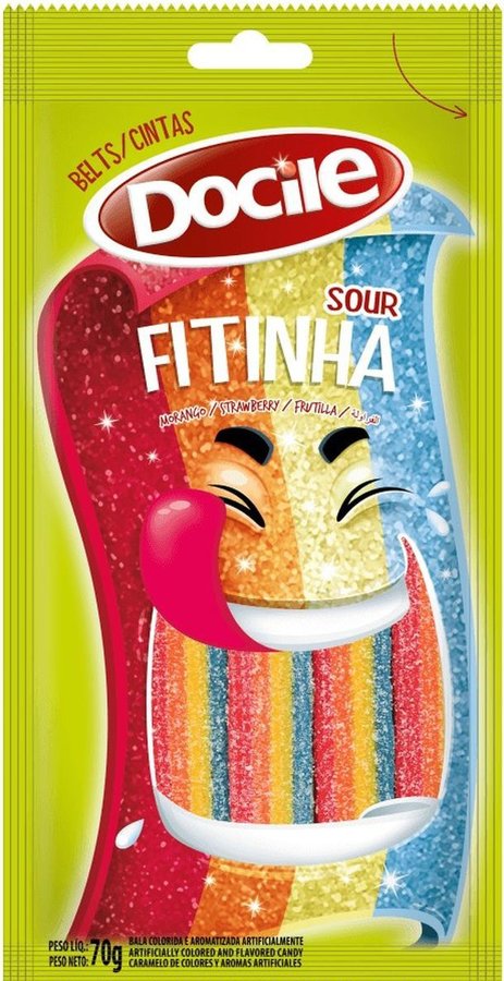 

Жевательный мармелад Fitinha Цветные полоски Вкус клубники (70г)