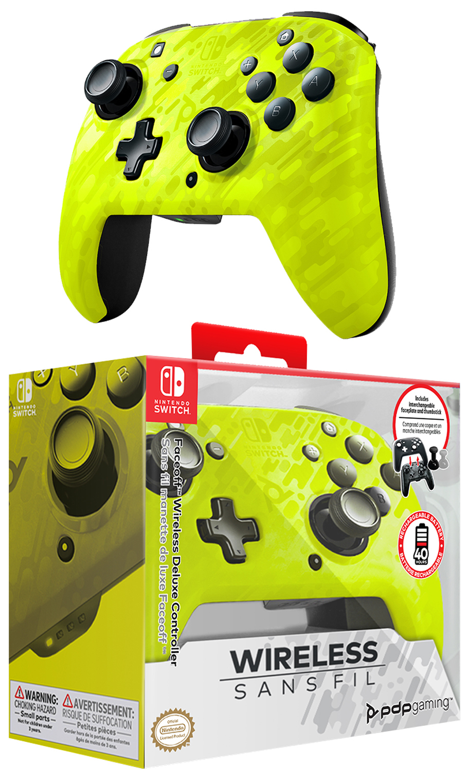 

Контроллер Faceoff Camo Yellow беспроводной для Nintendo Switch (желтый)
