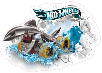 

Наклейка интерьерная c 3D-эффектом Hot Wheels 1
