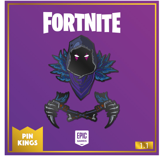 Набор значков Fortnite 1.1 Raven Pin Kings 2-Pack фотографии