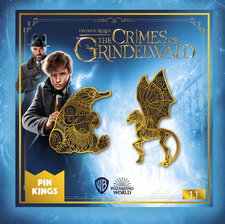 Набор значков Fantastic Beasts 1.1 Нюхлер и Фестрал Pin Kings 2-Pack