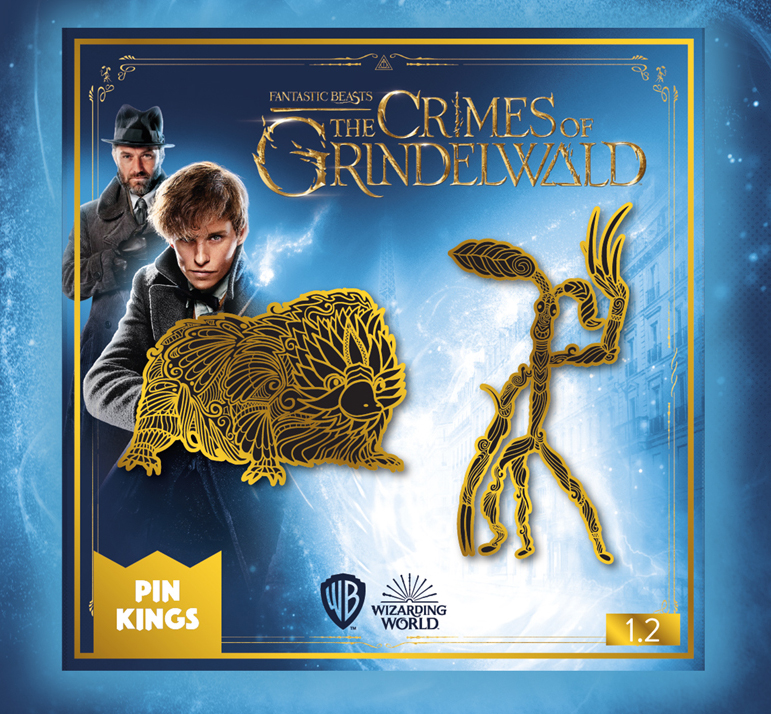 Набор значков Fantastic Beasts 1.2 Нюхлер и Лукотрус Pin Kings 2-Pack