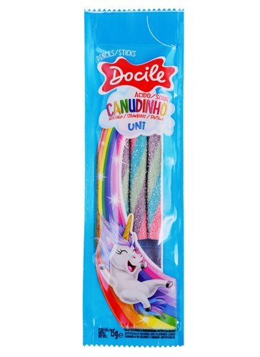 Жевательный мармелад Canudinho Unicorn Цветные карандаши Вкус клубники (15г)