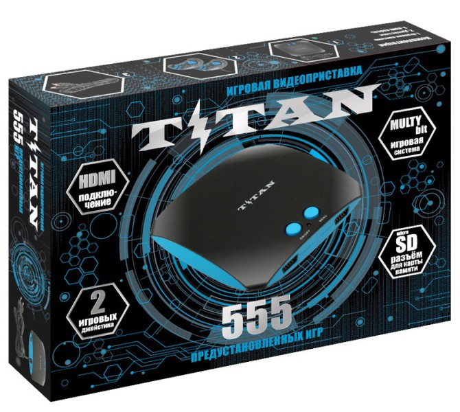 SEGA Magistr Titan (8+16Bit) (HDMI) (черный) + 555 встроенных игр