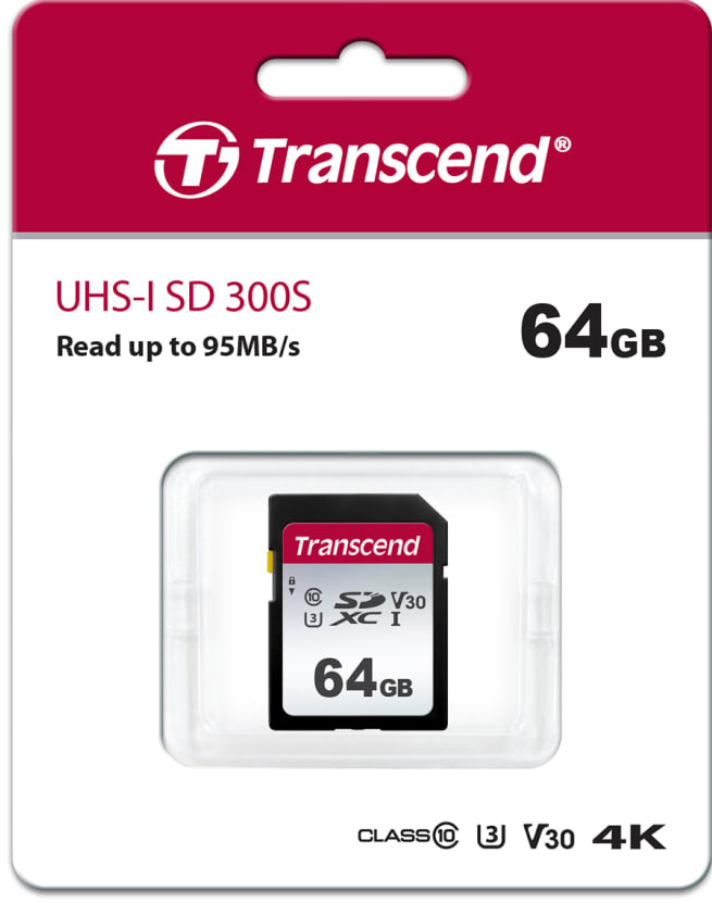 

Карта памяти Transcend SDXC 64GB Class 10 UHS-I U3 R95
