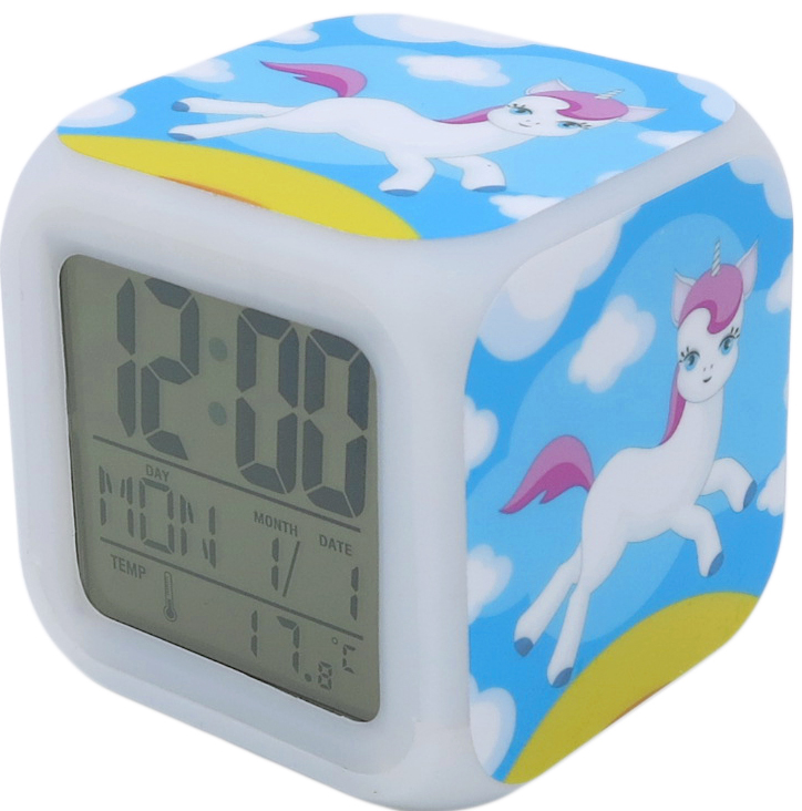 Часы-будильник Единорог №10 (с подсветкой) цена и фото