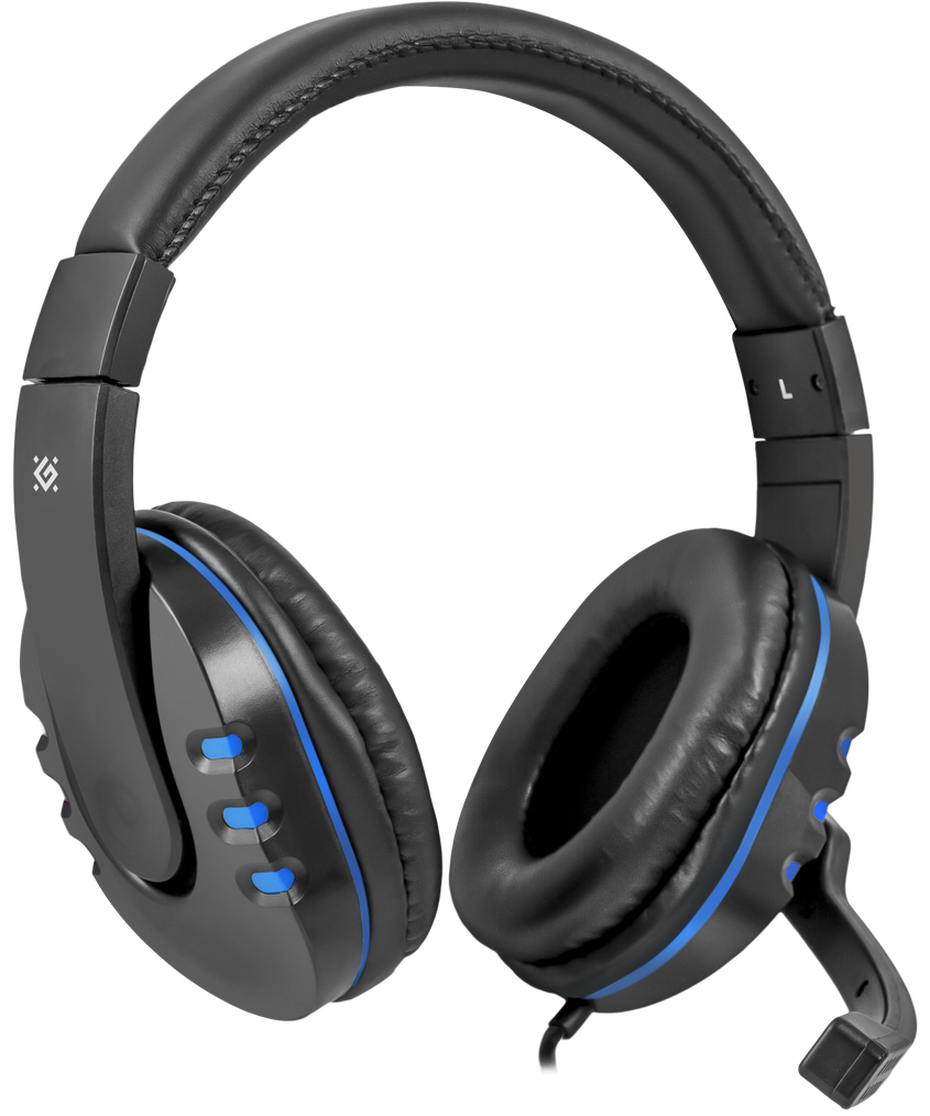 

Гарнитура Defender Warhead G-160 проводная игровая для PC, 2.5 м (черно-синий) (64118)