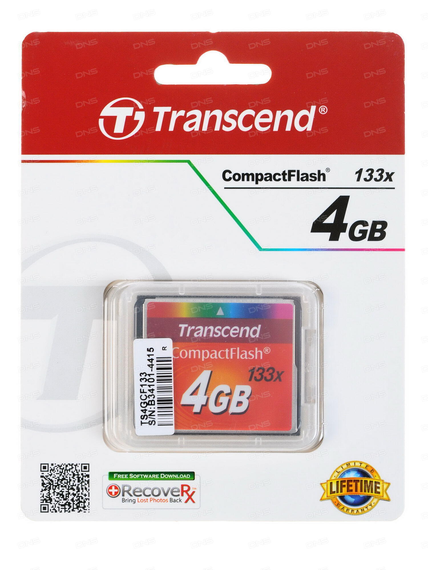 Карта памяти transcend compact flash standard ts8gcf133 8gb