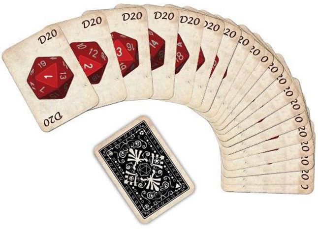 

Набор карт D20 для D&D и других настольных игр (красный)