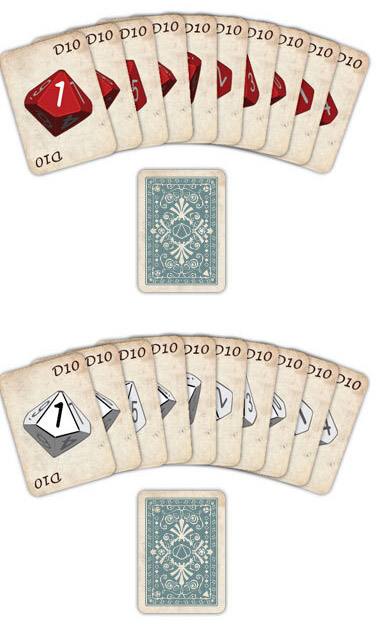 

Набор карт D10 для D&D и других настольных игр (белый, красный)