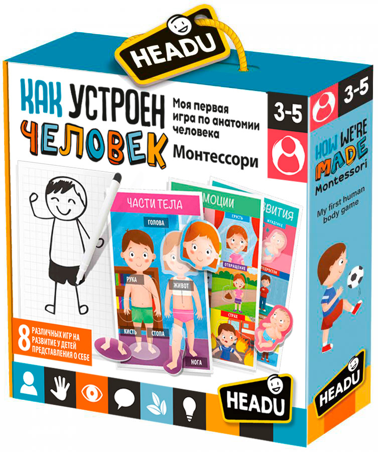 

Настольная игра Монтессори: Как устроен человек
