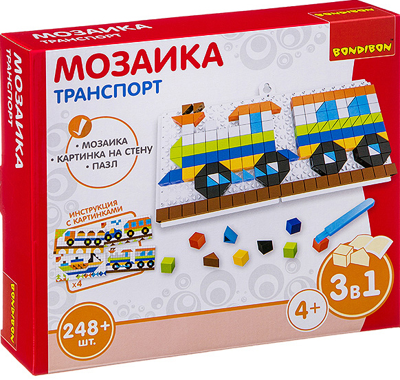 

Мозаика для детей Транспорт (248 деталей)