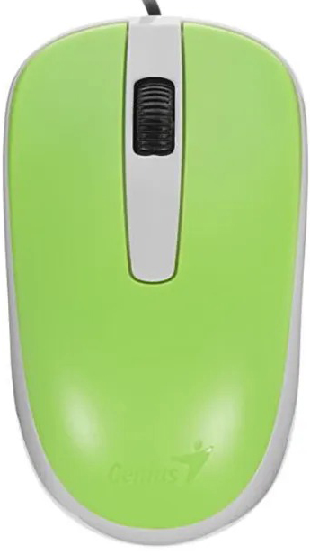 Мышь Genius DX-110 USB G5 проводная оптическая для PC (Зеленый) от 1С Интерес