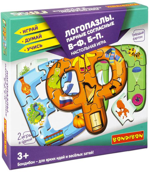 

Настольная игра Логопазлы: Парные согласные В-Ф / Б-П. 2в2