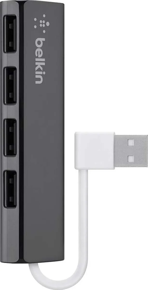 

Разветвитель Belkin 4-х портовый, USB 2.0 для путешествий (серый) (F4U042bt)