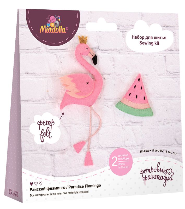 

Набор для изготовления игрушки Miadolla: Райский фламинго