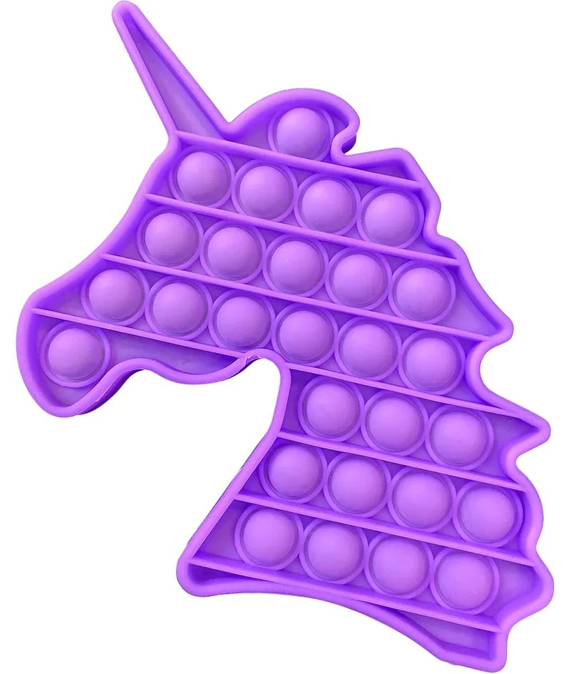 Игрушка пупырка-антистресс Pop it – Единорог фиолетовый 1