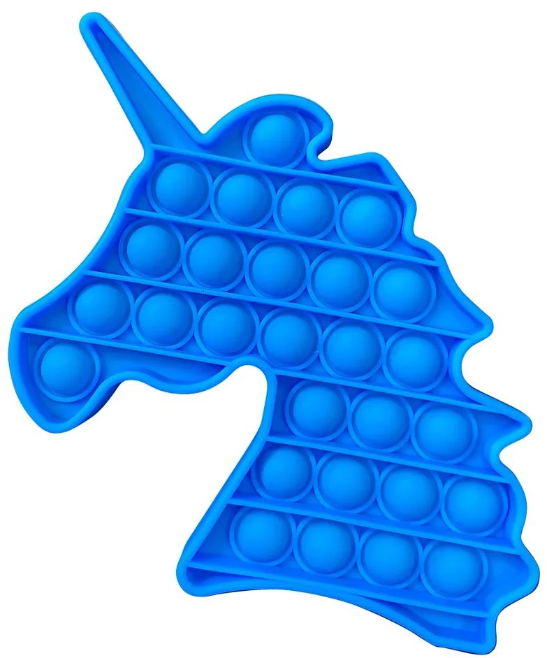 

Игрушка пупырка-антистресс Pop it – Единорог голубой 1