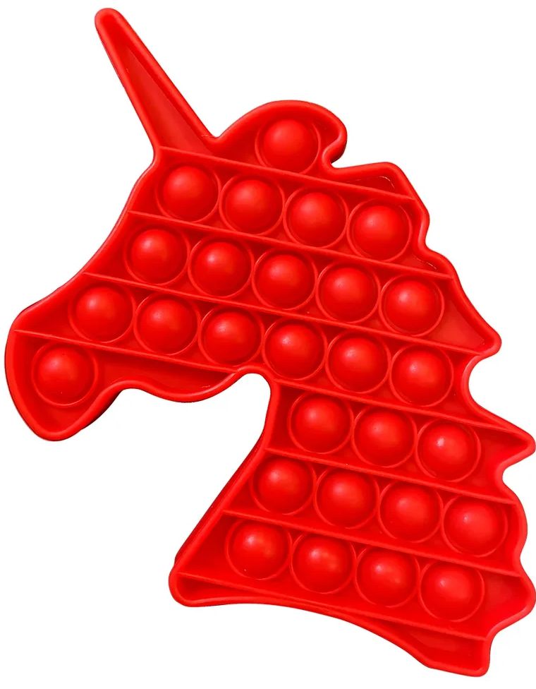 

Игрушка пупырка-антистресс Pop it – Единорог красный 3