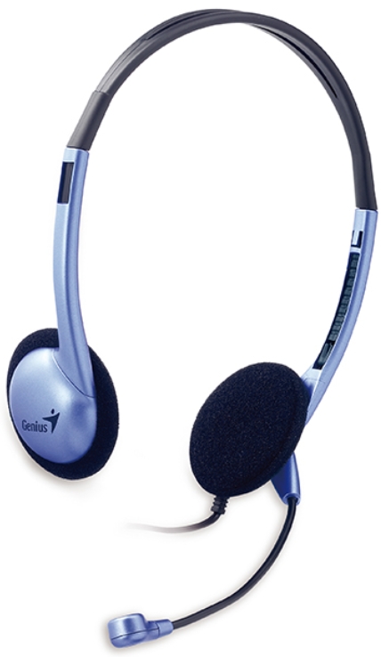 

Гарнитура Genius HS-02B проводная с микрофоном для PC (синяя)