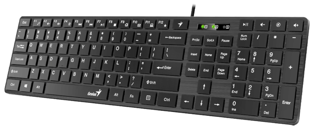 

Клавиатура Genius SlimStar 126 проводная для PC (черная)