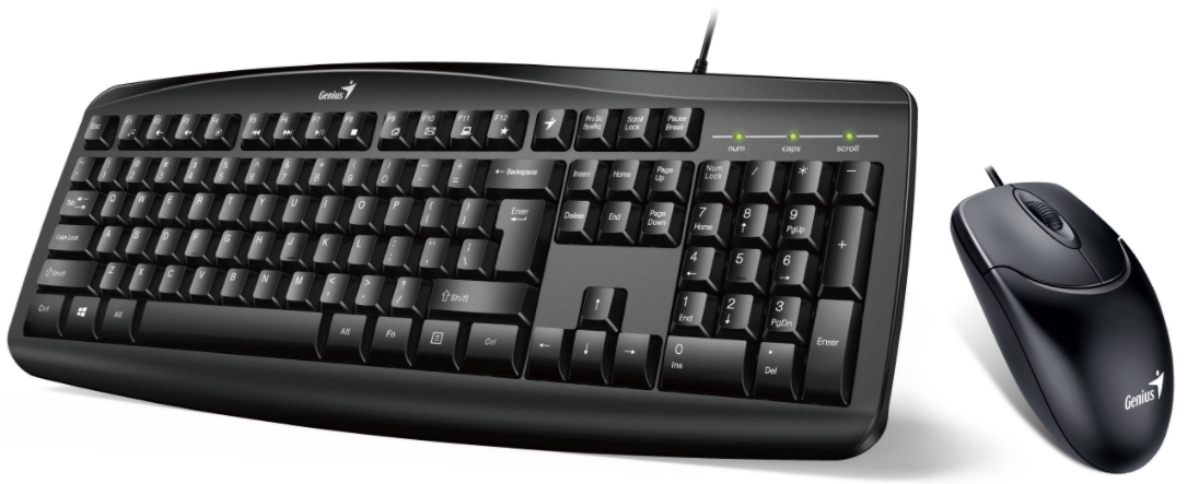 Комплект Genius Smart KM-200 (клавиатура Smart KB-200 + мышь NetScroll 120 V2) проводной для PC (черный) от 1С Интерес
