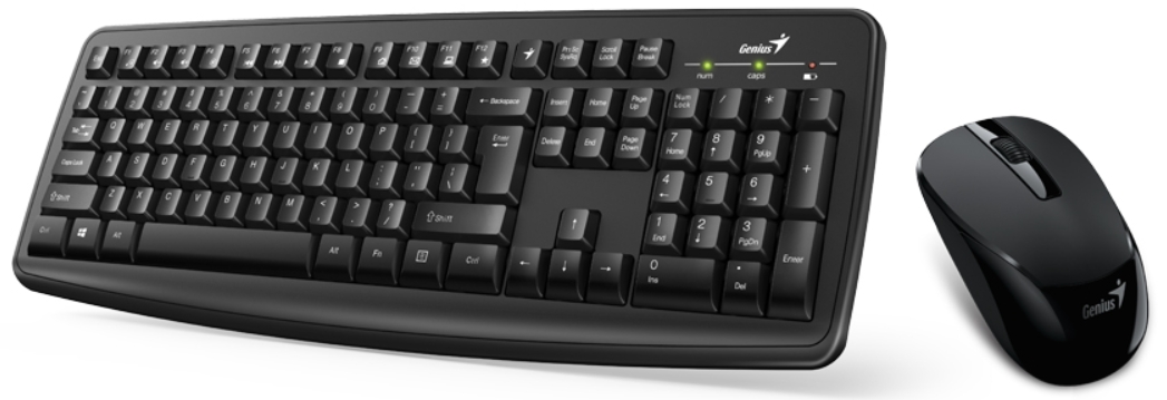 Комплект Genius Smart KM-8100 (клавиатура Smart KM-8100/K + мышь NX-7008) беспроводной для PC (черный) от 1С Интерес