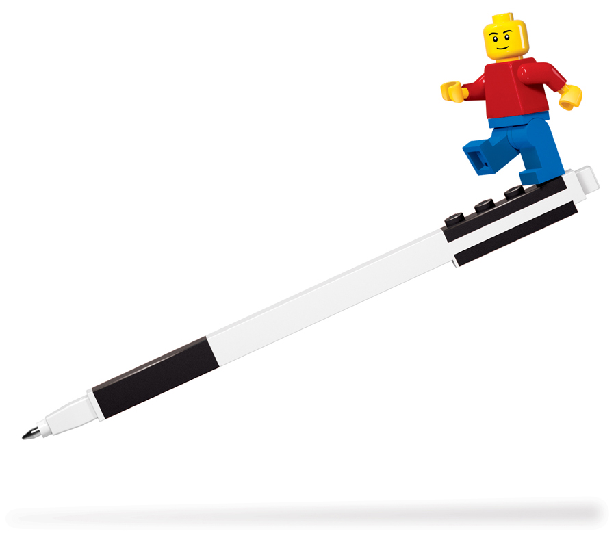 Ручка LEGO с минифигуркой LEGO Classic чернила чёрные