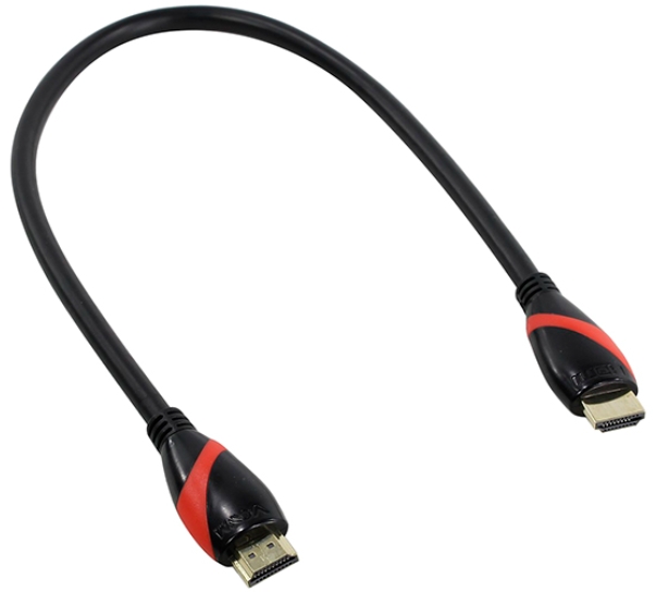 Кабель VCOM HDMI 19M/M 2.0, 0.5 м (CG525-R-0.5) (black / red)