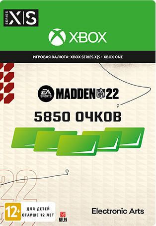 цена Madden NFL 22. 5850 Madden Points [Xbox, Цифровая версия] (Цифровая версия)