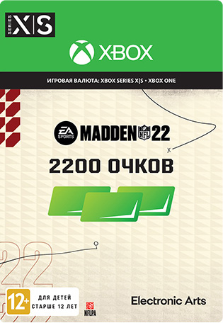 цена Madden NFL 22. 2200 Madden Points [Xbox, Цифровая версия] (Цифровая версия)