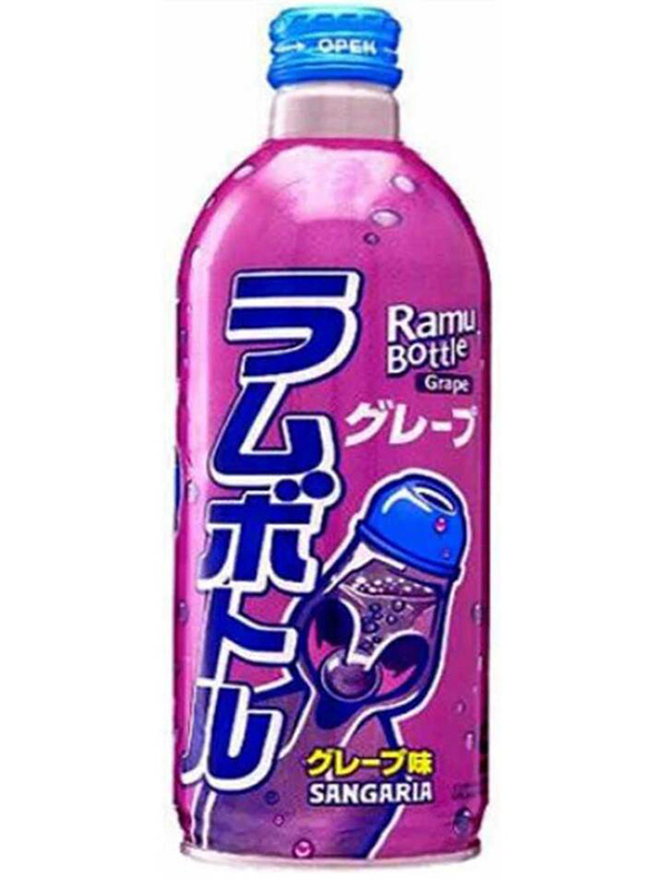 цена Лимонад газированный Ramune: Lemonade Grape – Вкус винограда (500мл)