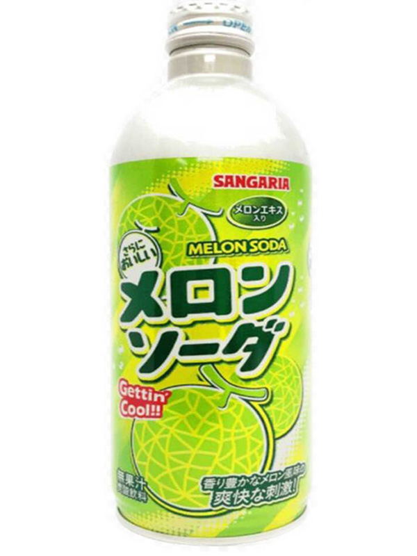 Лимонад газированный Ramune: Lemonade Melon – Вкус дыни (500мл)