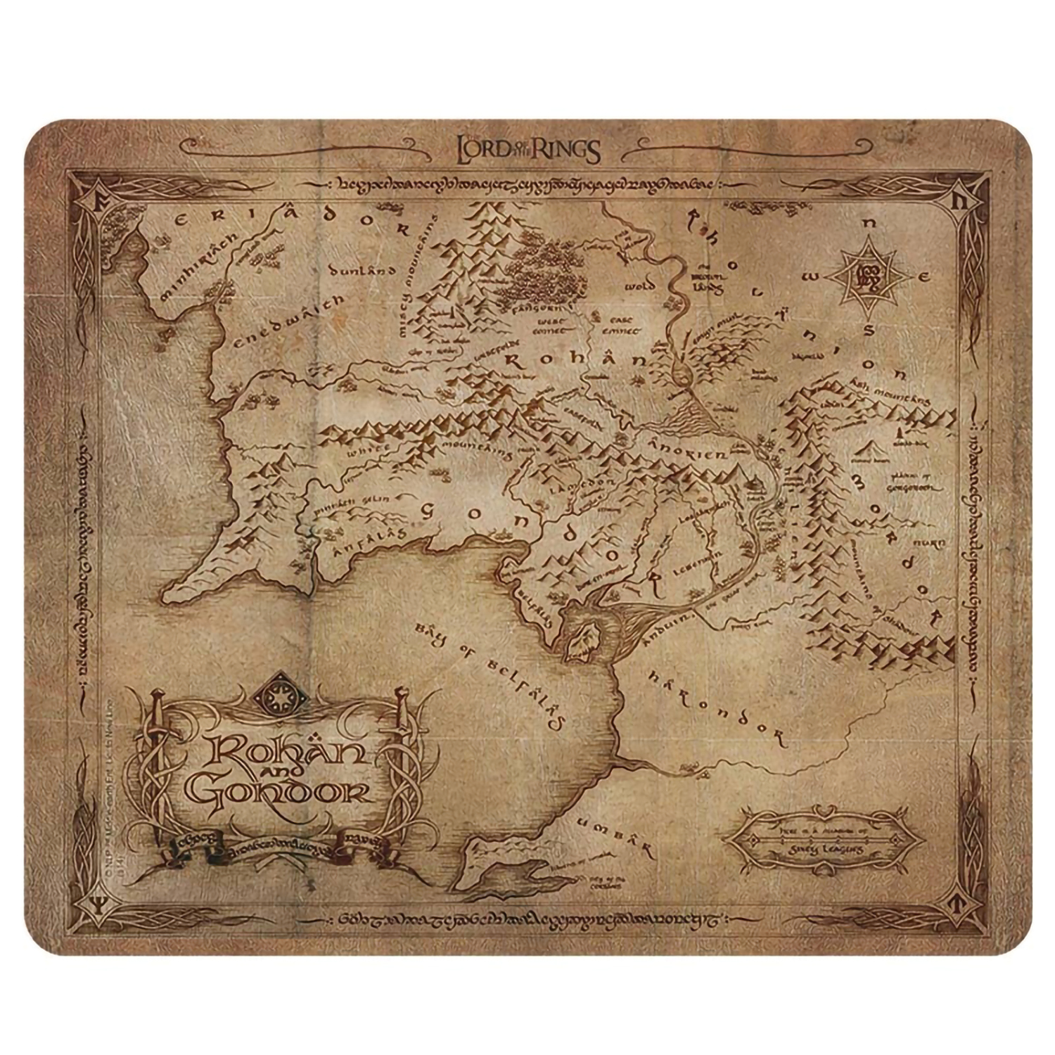 

Коврик для мыши The Lord Of The Rings: Rohan & Gondor Map