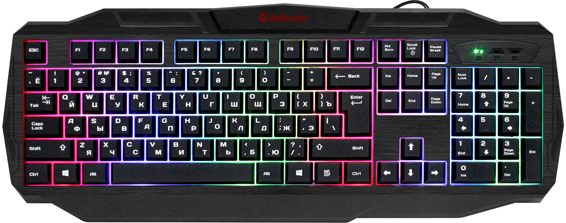 Клавиатура Defender Ultra HB-330L RU, RGB подсветка для PC (черный) (45330) картридж hi black hb cb541a