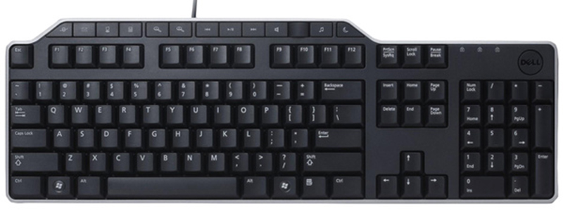 

Клавиатура DELL KB-522 проводная USB для PC (черный)(580-17683)