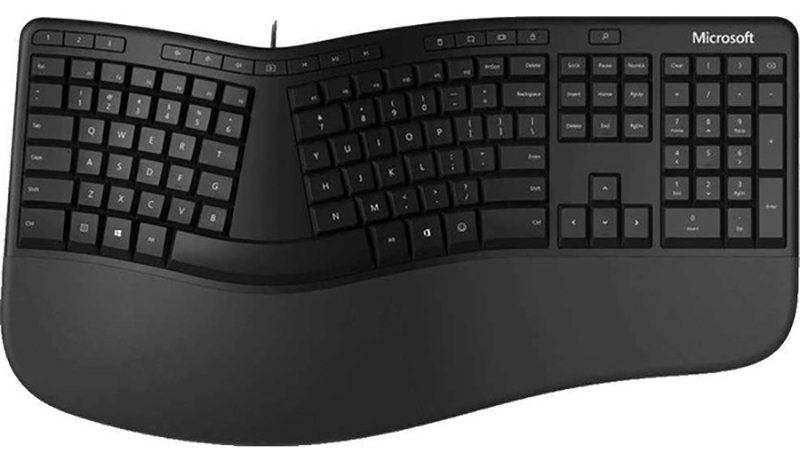 

Клавиатура Microsoft Wired Ergo Keyboard проводная эргономичная для PC (черный)(LXN-00011)