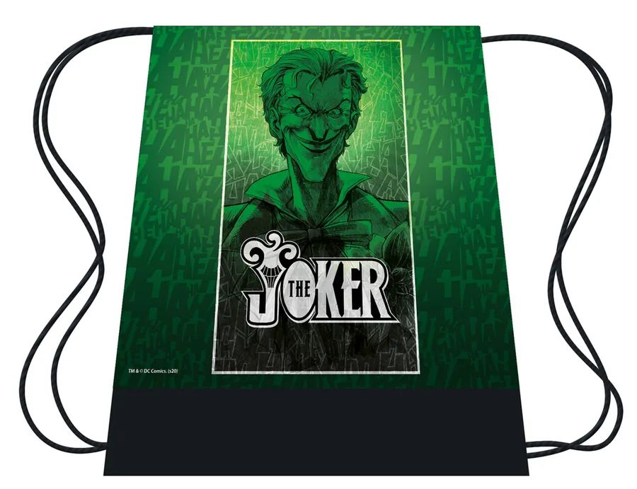 Сумка для сменной обуви с рисунком – Warner Bros. «DC Comics Джокер» (зелёная)