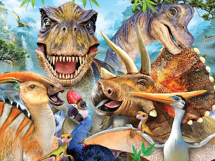 

Super 3D Puzzle: Динозавры селфи – Dinosaur Selfie (100 элементов)